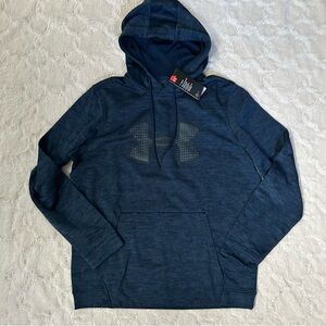 NWT Under Armour - Coldgear Loose Pullover Hoodie Navy w/Kangaroo Pocket Large L